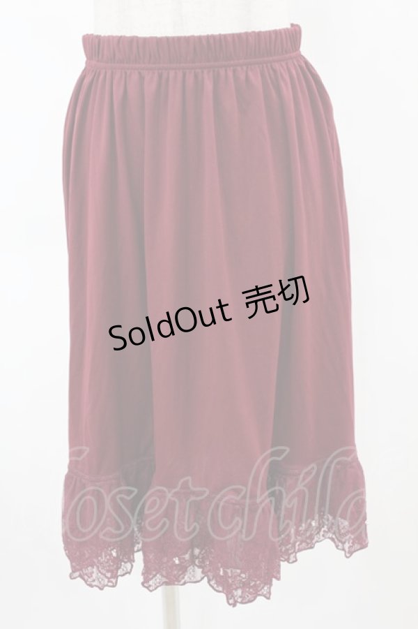 画像1: axes femme / レース重ねペチスカート M ボルドー H-25-03-01-1044-AX-SK-NS-ZH (1)