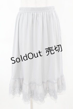 画像: axes femme / レース重ねペチスカート M ブルーグレー H-25-03-01-1045-AX-SK-NS-ZH