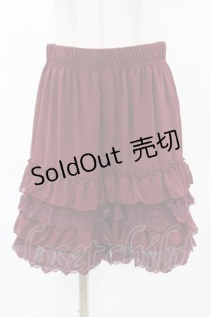 画像: axes femme POETIQUE / レースフリルペチパンツ M ボルドー H-25-03-01-1048-AX-PA-NS-ZH
