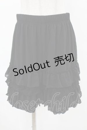 画像: axes femme POETIQUE / レースフリルペチパンツ M ブラック H-25-03-01-1049-AX-PA-NS-ZH
