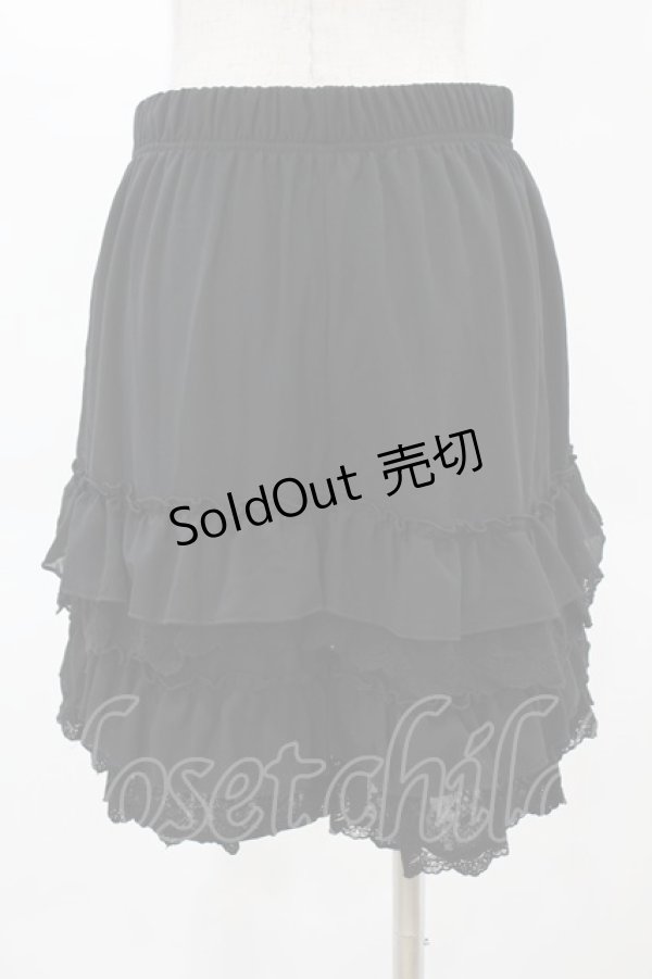 画像2: axes femme POETIQUE / レースフリルペチパンツ M ブラック H-25-03-01-1049-AX-PA-NS-ZH (2)