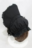 画像2: ALICE and the PIRATES / ヴェルサイユローズ刺繍ハーフボンネット  ブラック H-25-03-01-1006-PA-AC-NS-ZH (2)