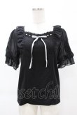 画像1: axes femme POETIQUE / ヒマワリ刺繍フリルカットプルオーバー M ブラック H-25-03-01-1055-AX-TO-NS-ZH (1)