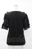 画像2: axes femme POETIQUE / ヒマワリ刺繍フリルカットプルオーバー M ブラック H-25-03-01-1055-AX-TO-NS-ZH (2)