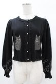 画像1: axes femme kawaii / 猫会ニットカーデ M ブラック H-25-03-01-1061-AX-TO-NS-ZH (1)