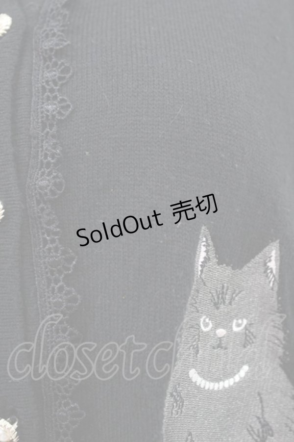 画像3: axes femme kawaii / 猫会ニットカーデ M ブラック H-25-03-01-1061-AX-TO-NS-ZH (3)