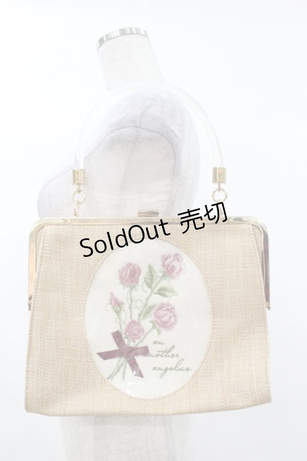 画像1: an another angelus / ローズ刺繍クリアハンドルバッグ  PINK H-25-03-01-1014-CA-BG-NS-ZH (1)