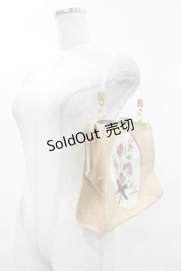 画像2: an another angelus / ローズ刺繍クリアハンドルバッグ  PINK H-25-03-01-1014-CA-BG-NS-ZH (2)