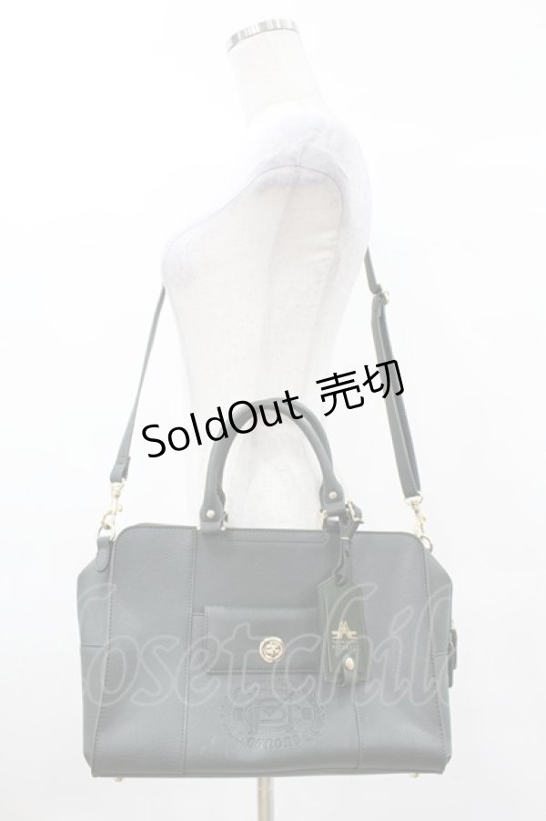 画像1: Maison de FLEUR Petite Robe canone / 列車に飛び乗るボストンバッグ  グリーン H-25-03-01-1015-EL-BG-NS-ZH (1)