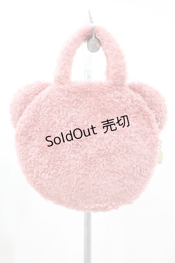 画像2: Maison de FLEUR / ピンくまニアトートバッグ  ピンク H-25-03-01-1021-LO-BG-NS-ZH (2)