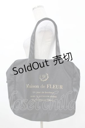 画像: Maison de FLEUR / キャリーオンバッグ  ブラック H-25-03-01-1023-LO-BG-NS-ZH