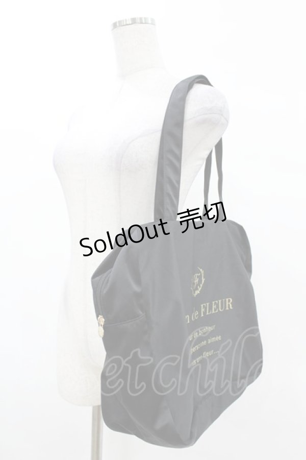 画像2: Maison de FLEUR / キャリーオンバッグ  ブラック H-25-03-01-1023-LO-BG-NS-ZH (2)