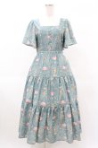 画像1: axes femme / レーヌローズ柄ワンピース M ミント H-25-03-01-1032-AX-OP-NS-ZH (1)