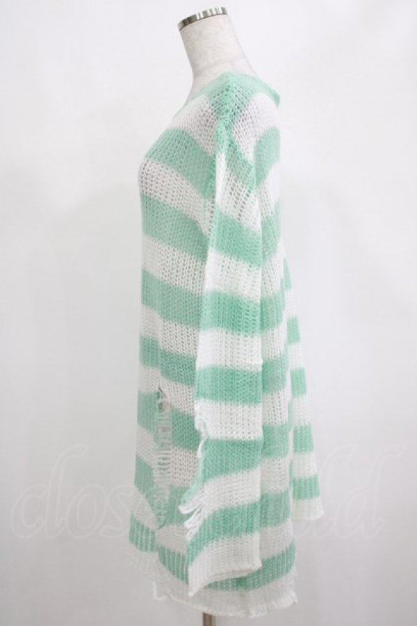 画像2: KILL STAR / Peppermint knit Sweater L ミント H-25-03-01-067-SL-TO-KB-ZY (2)