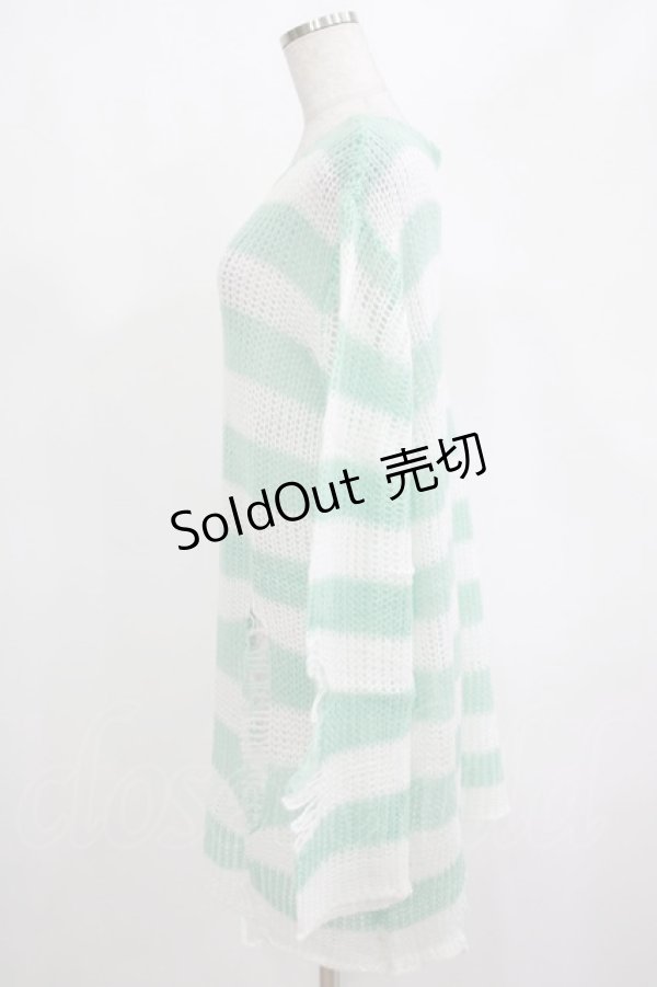 画像2: KILL STAR / Peppermint knit Sweater L ミント H-25-03-01-067-SL-TO-KB-ZY (2)