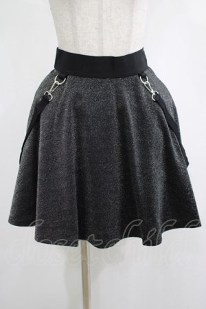 画像: KILL STAR / Studio 666 Skater Skirt XS グリッターブラック H-25-03-01-006-SL-SK-KB-ZH
