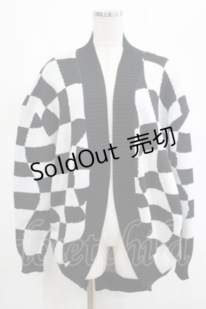 画像: KILL STAR / Your Move Cardigan XS 黒×白 H-25-03-01-070-SL-TO-KB-ZT311