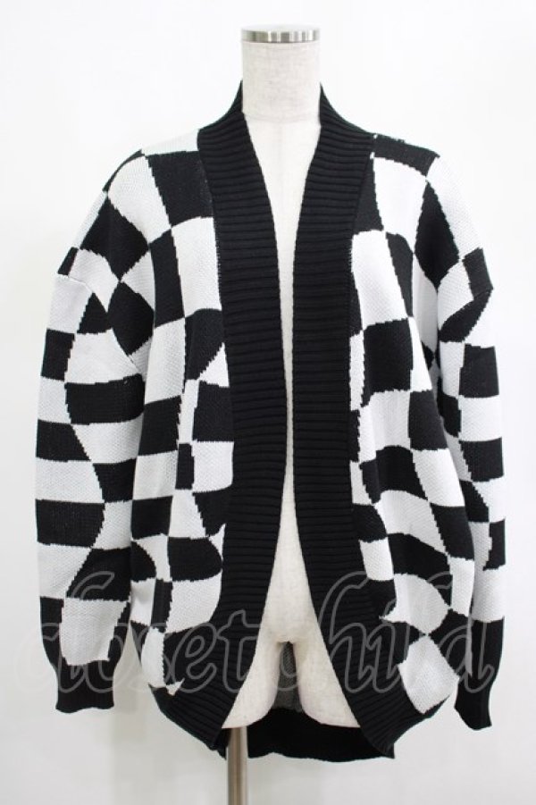画像1: KILL STAR / Your Move Cardigan XS 黒×白 H-25-03-01-070-SL-TO-KB-ZH (1)