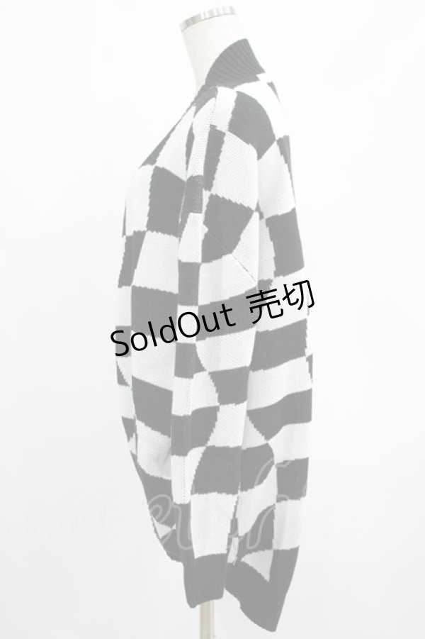 画像2: KILL STAR / Your Move Cardigan XS 黒×白 H-25-03-01-070-SL-TO-KB-ZT311 (2)