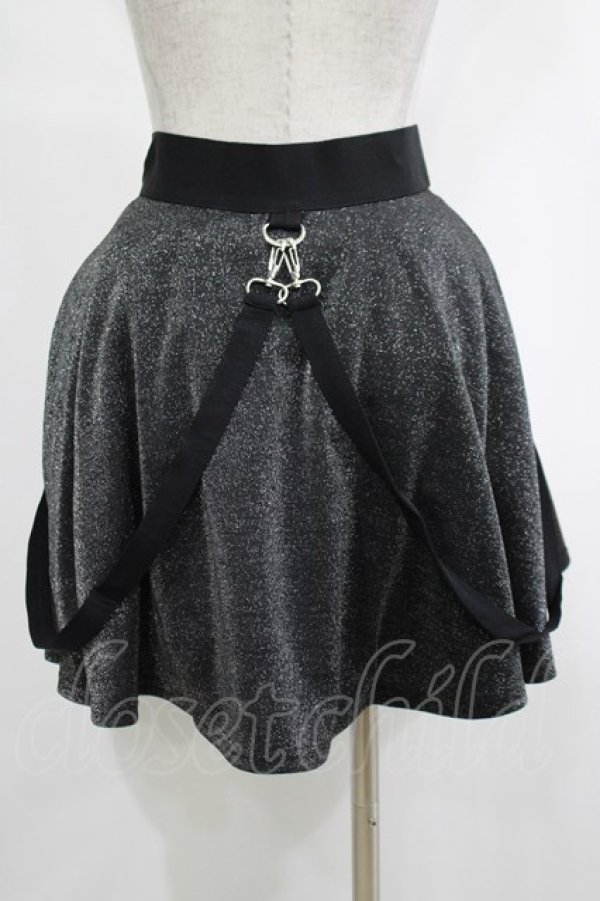 画像3: KILL STAR / Studio 666 Skater Skirt XS グリッターブラック H-25-03-01-006-SL-SK-KB-ZH (3)