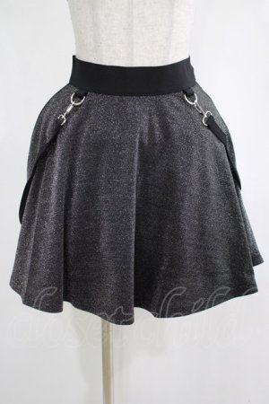 画像: KILL STAR / Studio 666 Skater Skirt XS グリッターブラック H-25-03-01-007-SL-SK-KB-ZH