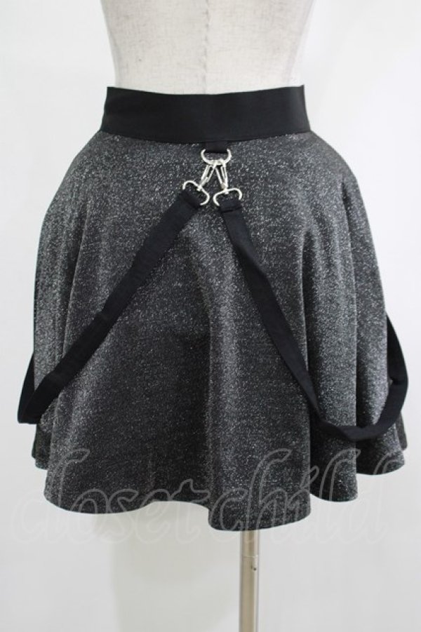 画像3: KILL STAR / Studio 666 Skater Skirt XS グリッターブラック H-25-03-01-007-SL-SK-KB-ZH (3)