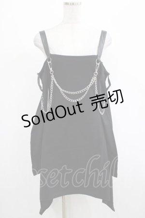 画像: KILL STAR / Pleasure & Chain Dress S 黒 H-25-03-01-008-SL-OP-KB-ZS