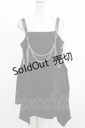 画像: KILL STAR / Pleasure & Chain Dress S 黒 H-25-03-01-010-SL-OP-KB-ZY