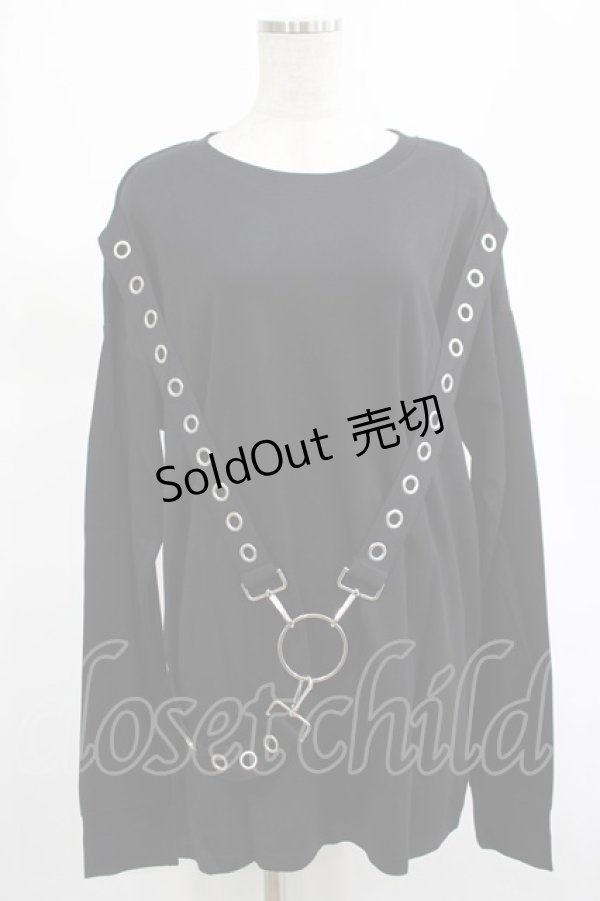 画像1: KILL STAR / Ruckus Long Sleeve Top M 黒 H-25-03-01-013-SL-TO-KB-ZH (1)