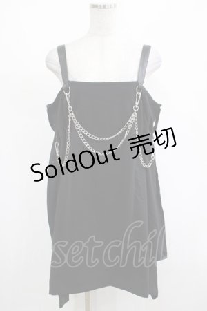 画像: KILL STAR / Pleasure & Chain Dress S 黒 H-25-03-01-016-SL-OP-KB-ZI