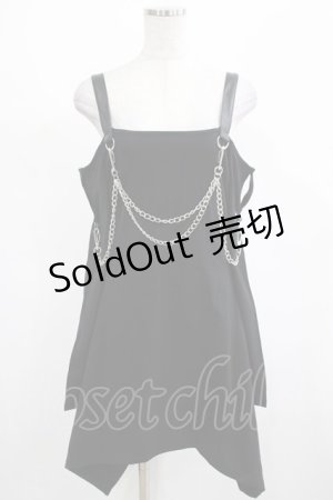 画像: KILL STAR / Pleasure & Chain Dress S 黒 H-25-03-01-018-SL-OP-KB-ZY