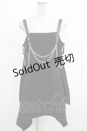 画像: KILL STAR / Pleasure & Chain Dress S 黒 H-25-03-01-020-SL-OP-KB-ZI