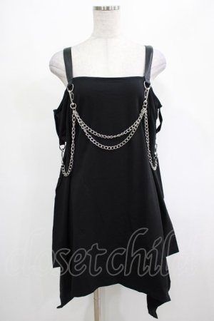 画像: KILL STAR / Pleasure & Chain Dress M ブラック H-25-03-01-026-SL-OP-KB-ZI