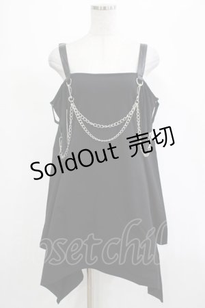 画像: KILL STAR / Pleasure & Chain Dress M ブラック H-25-03-01-028-SL-OP-KB-ZI