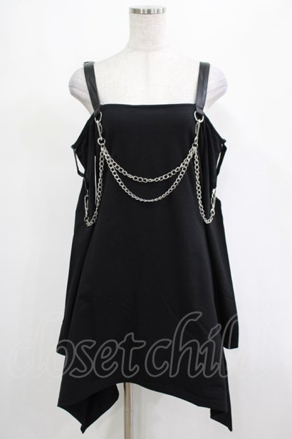 画像1: KILL STAR / Pleasure & Chain Dress M ブラック H-25-03-01-028-SL-OP-KB-ZI (1)