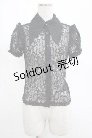 画像: KILL STAR / Vexina Lace Collar Blouse XS ブラック H-25-03-01-031-SL-BL-KB-ZH