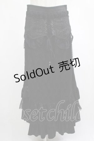画像: Qutie Frash / カマーベルト風レーススカート  黒 H-25-03-02-030-QU-SK-KB-ZH