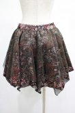 画像3: Qutie Frash / 和柄パニエスカート  黒×赤系 H-25-03-02-032-QU-SK-KB-ZH (3)