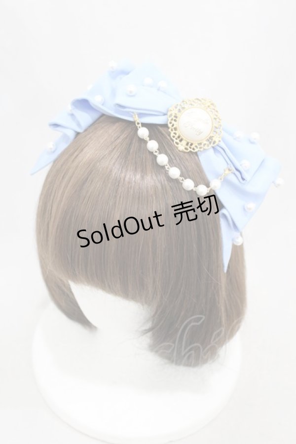 画像1: Angelic Pretty / きまぐれDolly Ribbonカチューシャ  サックス H-25-03-02-1005-AP-AC-NS-ZH (1)