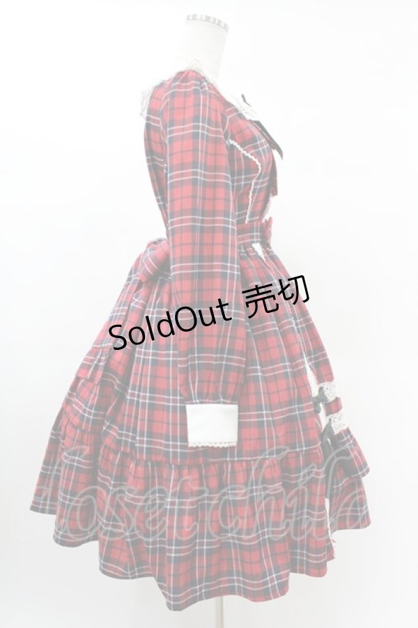 画像3: axes femme kawaii / タータンチェックワンピース M レッド H-25-03-02-1030-AX-OP-NS-ZH (3)