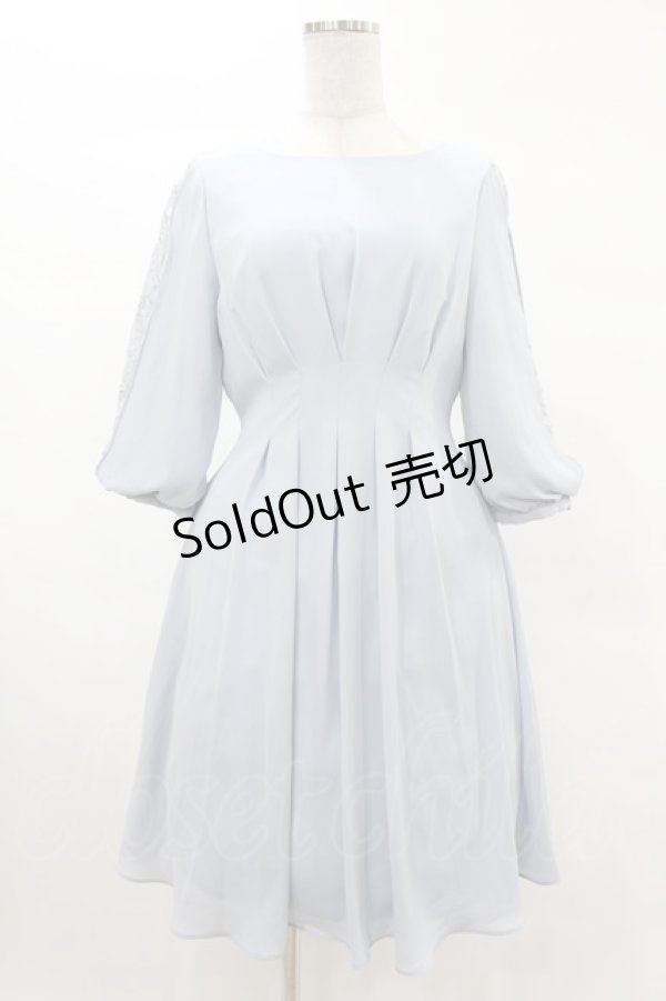 画像1: axes femme / タックデザインドレス M サックス H-25-03-02-1040-AX-OP-NS-ZH (1)