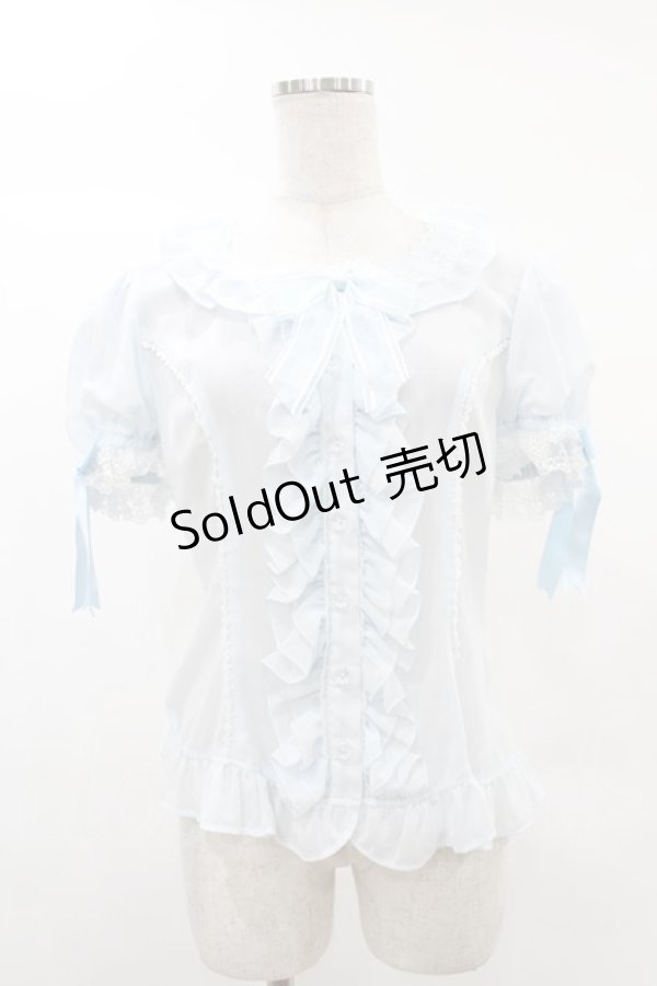 画像1: Angelic Pretty / ミラージュシフォンブラウス Free サックス H-25-03-02-1055-AP-BL-NS-ZH (1)