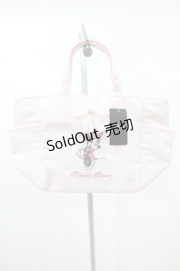 画像1: Maison de FLEUR / Minnie Mouse/サイドポケットトートバッグ  ライトピンク H-25-03-02-1016-LO-BG-NS-ZH (1)