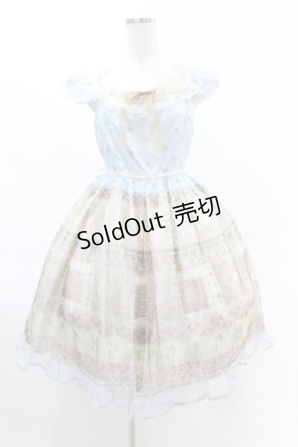 画像1: BABY,THE STARS SHINE BRIGHT / バラ雫空のMuse柄パーリィジャンパースカート Free サックス H-25-03-02-1022-BA-OP-NS-ZH (1)