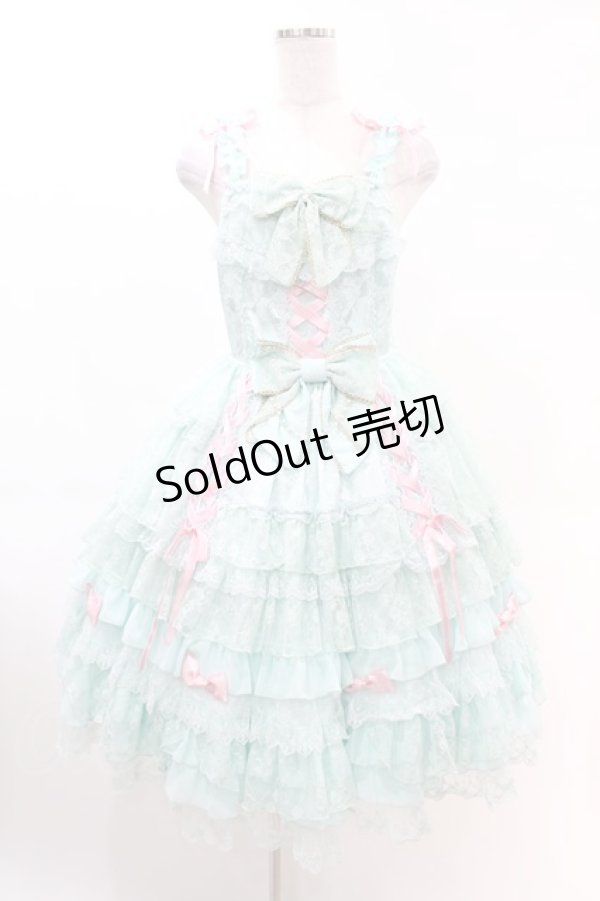 画像1: Angelic Pretty / Dressy Timeジャンパースカート Free ミント H-25-03-02-1024-AP-OP-NS-ZH (1)