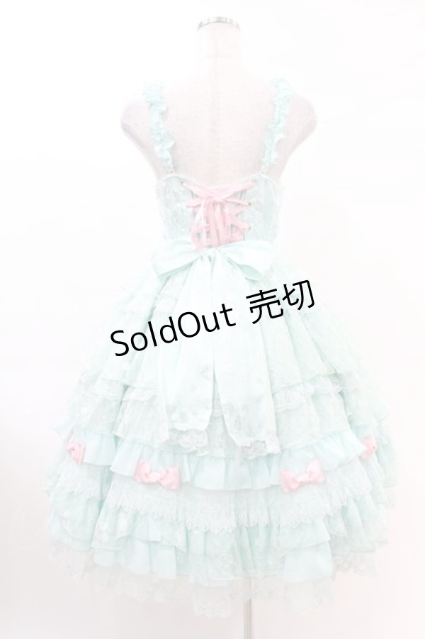 画像2: Angelic Pretty / Dressy Timeジャンパースカート Free ミント H-25-03-02-1024-AP-OP-NS-ZH (2)