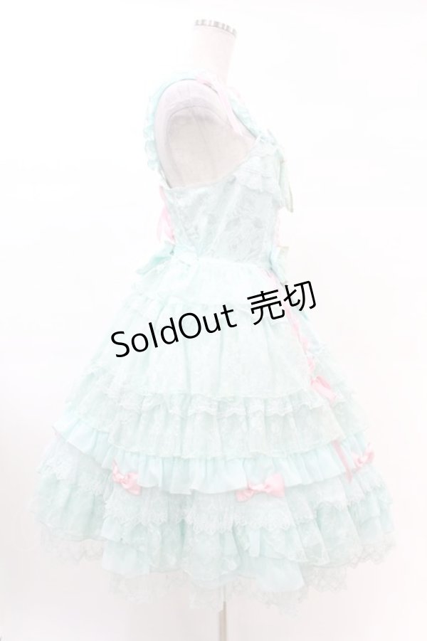 画像3: Angelic Pretty / Dressy Timeジャンパースカート Free ミント H-25-03-02-1024-AP-OP-NS-ZH (3)