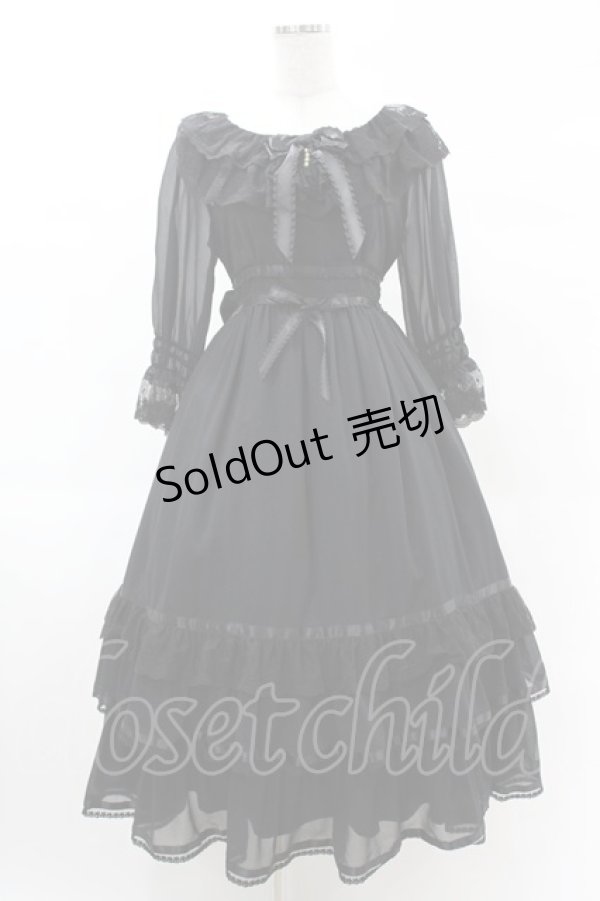 画像1: BABY,THE STARS SHINE BRIGHT / St.Cathedral Lilyロングワンピース Free ブラック H-25-03-02-1028-BA-OP-NS-ZH (1)