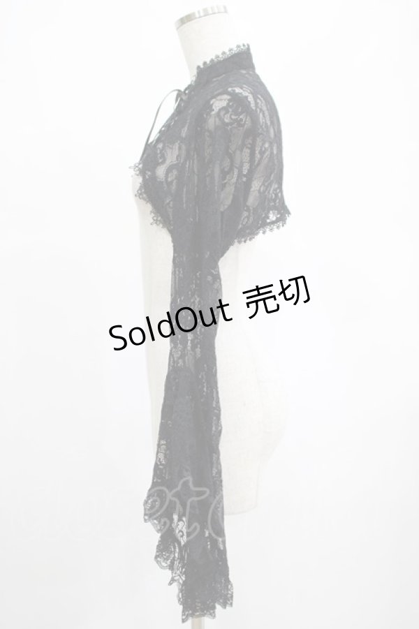 画像2: DARK IN LOVE / Gothic sexy big sleeves lace cape M 黒 H-25-03-02-057-PU-TO-KB-ZH (2)