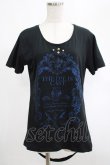 画像1: SEX POT ReVeNGe / バックカットTシャツ  黒×青 H-25-03-02-065-SP-TO-KB-ZT389 (1)
